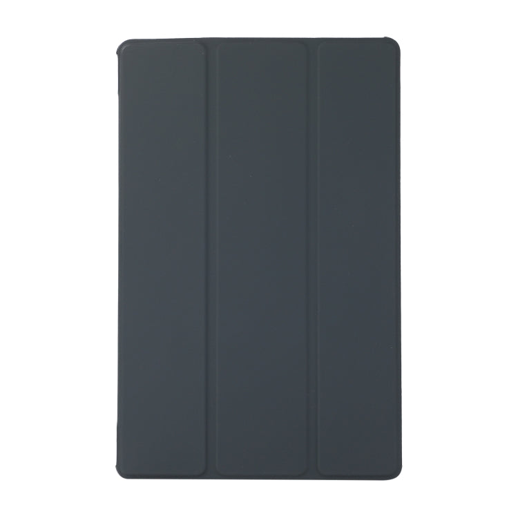 3-folding Skin Texture Horizontal Flip TPU + PU Leather Case with Holder For Lenovo M10 Plus