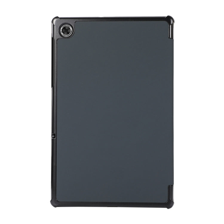 3-folding Skin Texture Horizontal Flip TPU + PU Leather Case with Holder For Lenovo M10 Plus