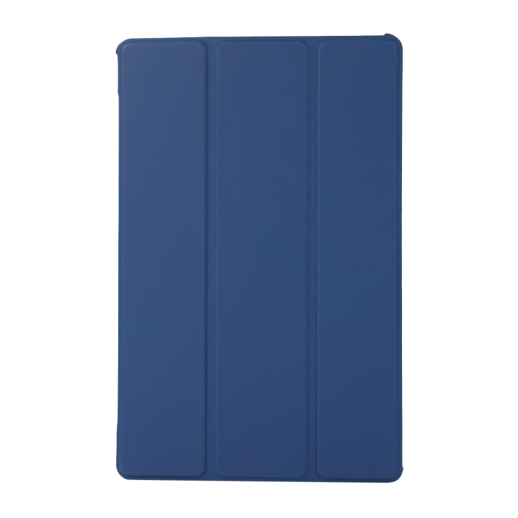 3-folding Skin Texture Horizontal Flip TPU + PU Leather Case with Holder For Lenovo M10 Plus