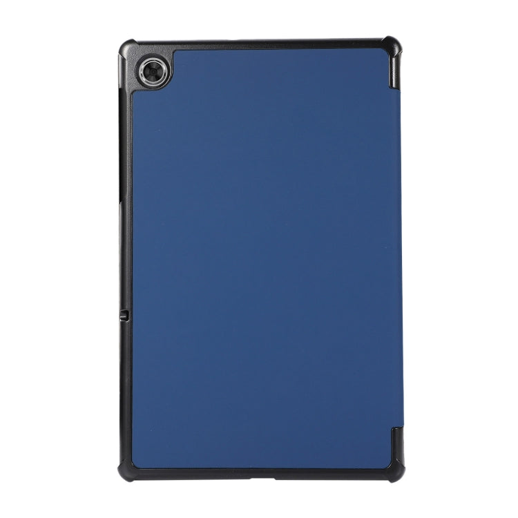 3-folding Skin Texture Horizontal Flip TPU + PU Leather Case with Holder For Lenovo M10 Plus