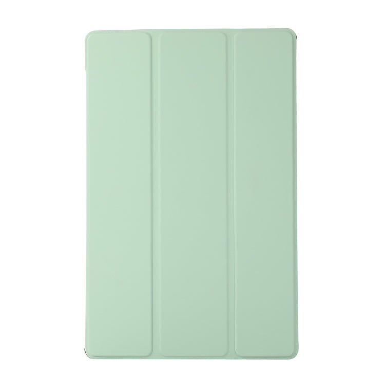 3-folding Skin Texture Horizontal Flip TPU + PU Leather Case with Holder For Lenovo M10 Plus