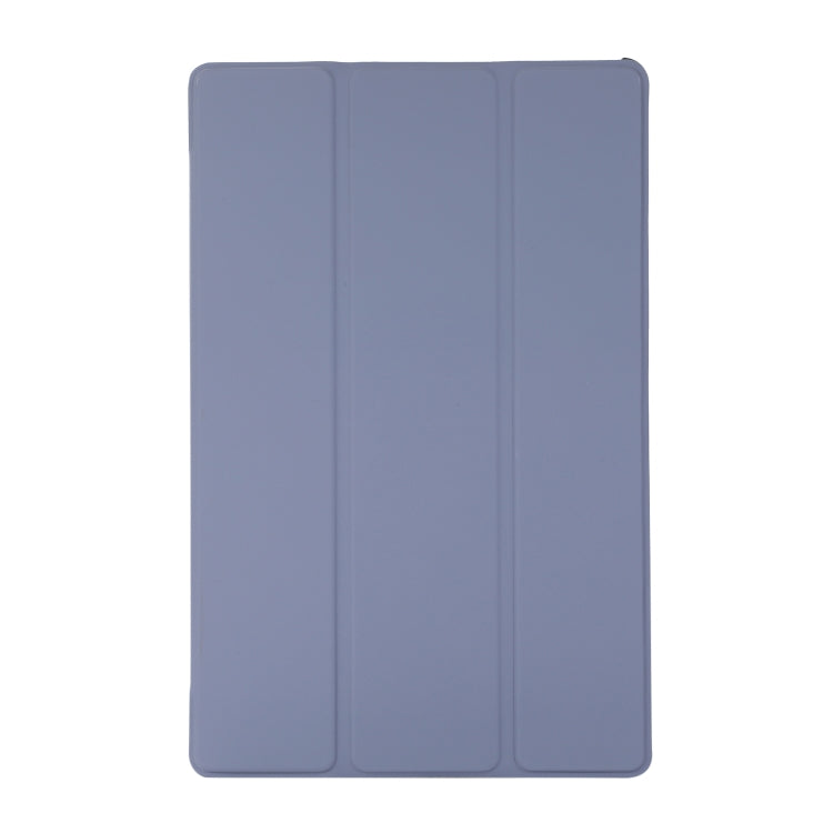 3-folding Skin Texture Horizontal Flip TPU + PU Leather Case with Holder For Lenovo M10 Plus
