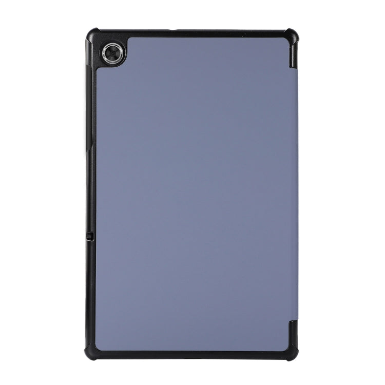 3-folding Skin Texture Horizontal Flip TPU + PU Leather Case with Holder For Lenovo M10 Plus
