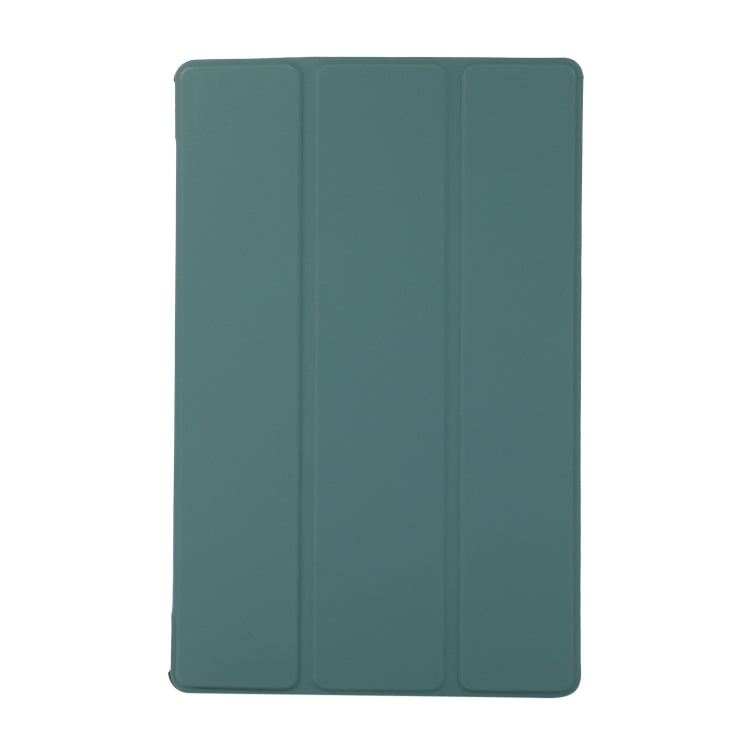3-folding Skin Texture Horizontal Flip TPU + PU Leather Case with Holder For Lenovo M10 Plus