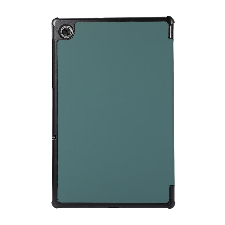 3-folding Skin Texture Horizontal Flip TPU + PU Leather Case with Holder For Lenovo M10 Plus