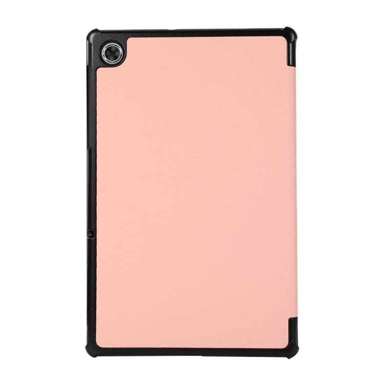 3-folding Skin Texture Horizontal Flip TPU + PU Leather Case with Holder For Lenovo M10 Plus