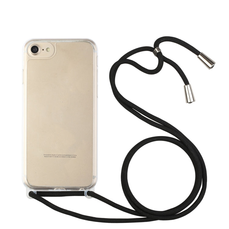 For iPhone SE 2022 / SE 2020 / 8 / 7 Shockproof Ultra-thin TPU + Acrylic Protective Case with Lanyard