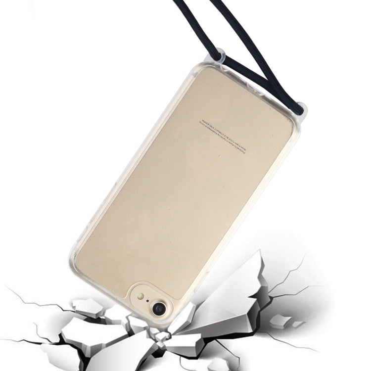 For iPhone SE 2022 / SE 2020 / 8 / 7 Shockproof Ultra-thin TPU + Acrylic Protective Case with Lanyard