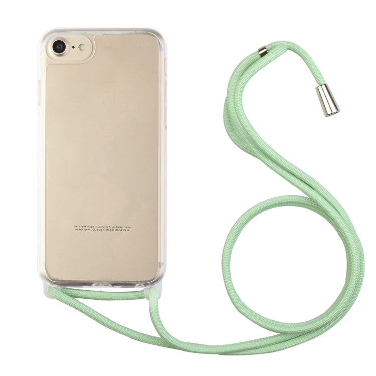 For iPhone SE 2022 / SE 2020 / 8 / 7 Shockproof Ultra-thin TPU + Acrylic Protective Case with Lanyard