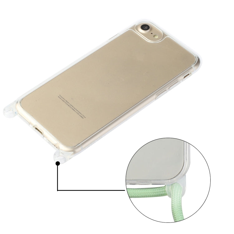 For iPhone SE 2022 / SE 2020 / 8 / 7 Shockproof Ultra-thin TPU + Acrylic Protective Case with Lanyard