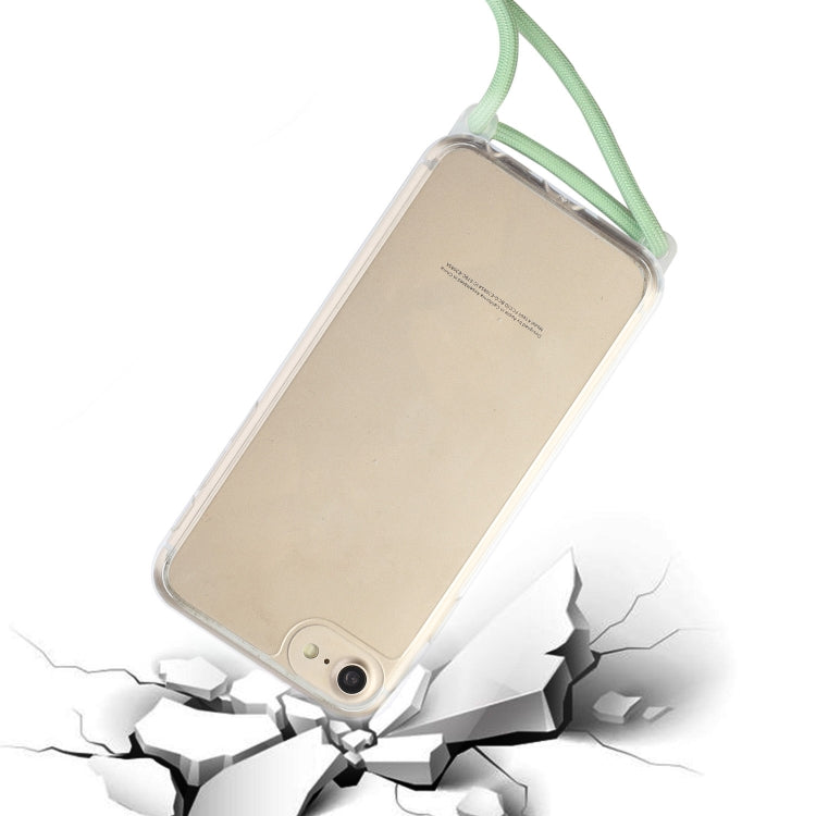 For iPhone SE 2022 / SE 2020 / 8 / 7 Shockproof Ultra-thin TPU + Acrylic Protective Case with Lanyard