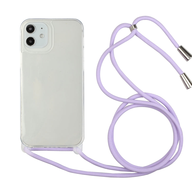 For iPhone 11 Pro Max Shockproof Ultra-thin TPU + Acrylic Protective Case with Lanyard