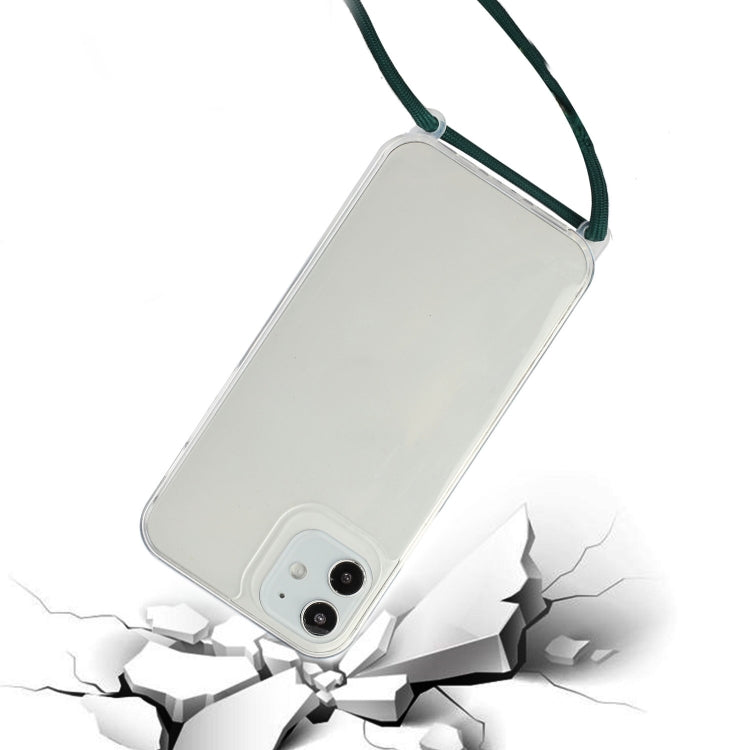 For iPhone 11 Pro Max Shockproof Ultra-thin TPU + Acrylic Protective Case with Lanyard