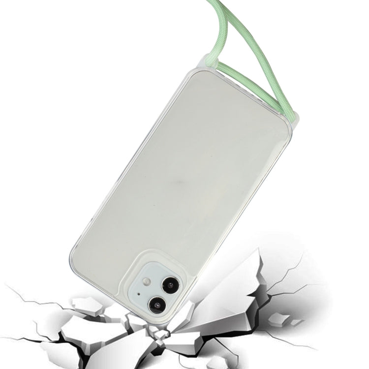 For iPhone 11 Pro Max Shockproof Ultra-thin TPU + Acrylic Protective Case with Lanyard
