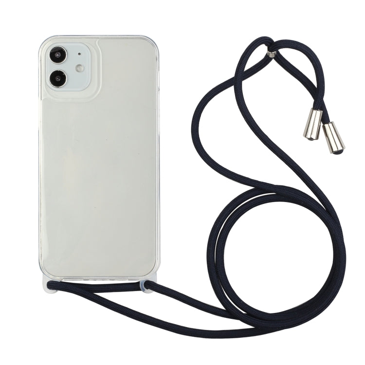 For iPhone 11 Shockproof Ultra-thin TPU + Acrylic Protective Case with Lanyard