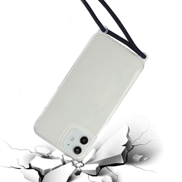 For iPhone 11 Shockproof Ultra-thin TPU + Acrylic Protective Case with Lanyard