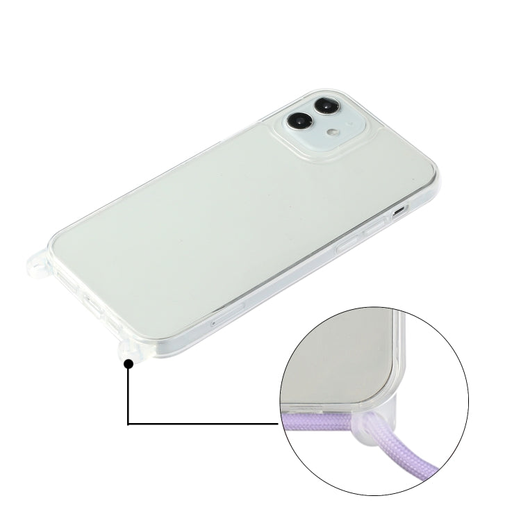 For iPhone 11 Pro Shockproof Ultra-thin TPU + Acrylic Protective Case with Lanyard