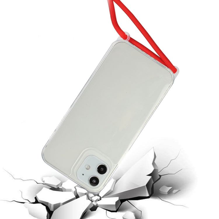 For iPhone 11 Pro Shockproof Ultra-thin TPU + Acrylic Protective Case with Lanyard