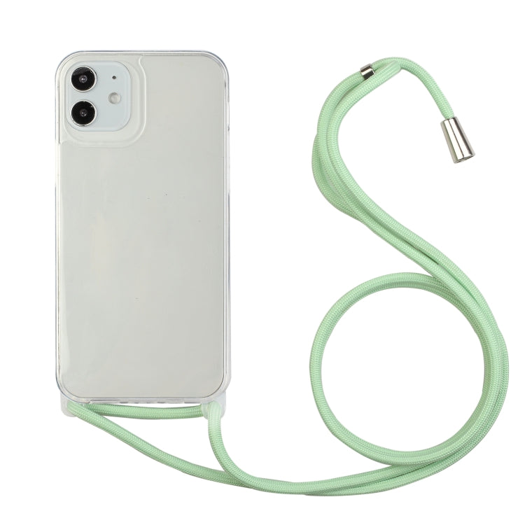 For iPhone 12 / 12 Pro Shockproof Ultra-thin TPU + Acrylic Protective Case with Lanyard