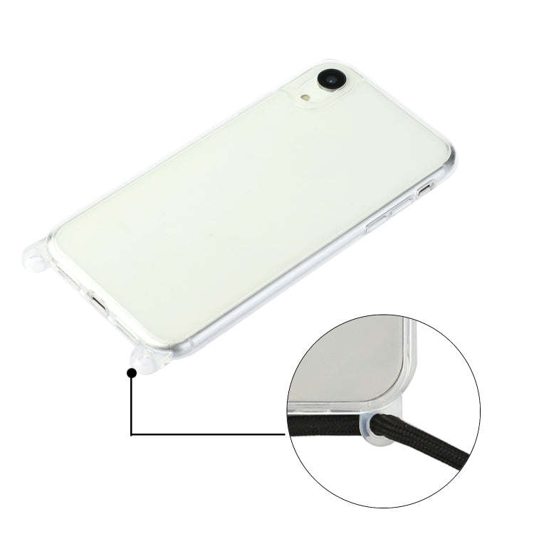 For iPhone X / XS Shockproof Ultra-thin TPU + Acrylic Protective Case with Lanyard