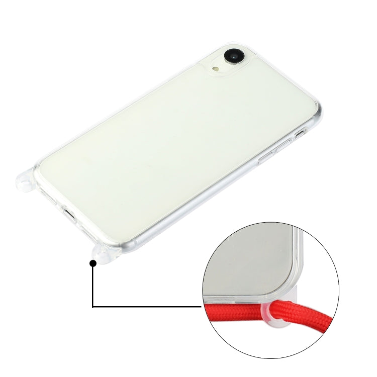 For iPhone X / XS Shockproof Ultra-thin TPU + Acrylic Protective Case with Lanyard