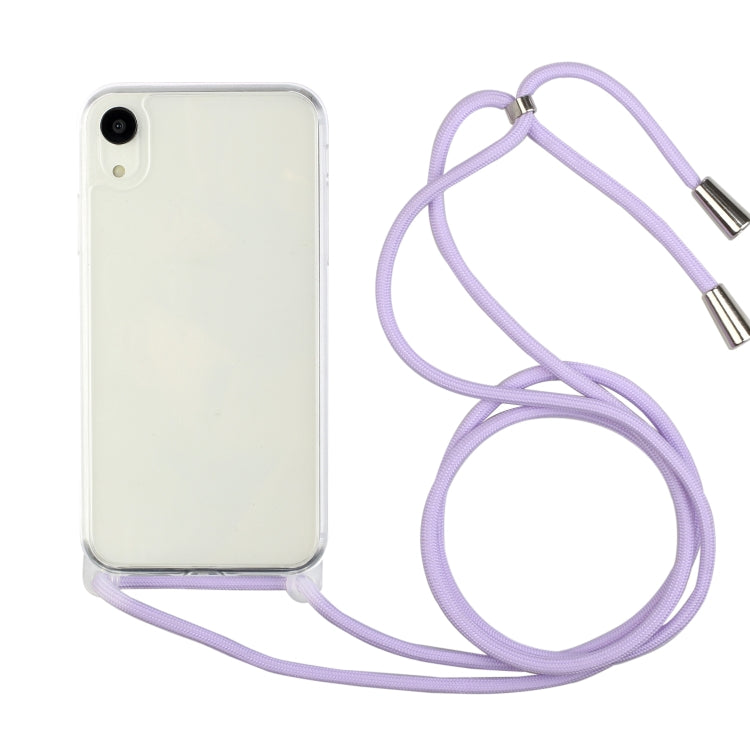 For iPhone XS Max Shockproof Ultra-thin TPU + Acrylic Protective Case with Lanyard
