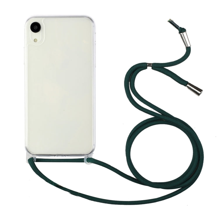 For iPhone XS Max Shockproof Ultra-thin TPU + Acrylic Protective Case with Lanyard