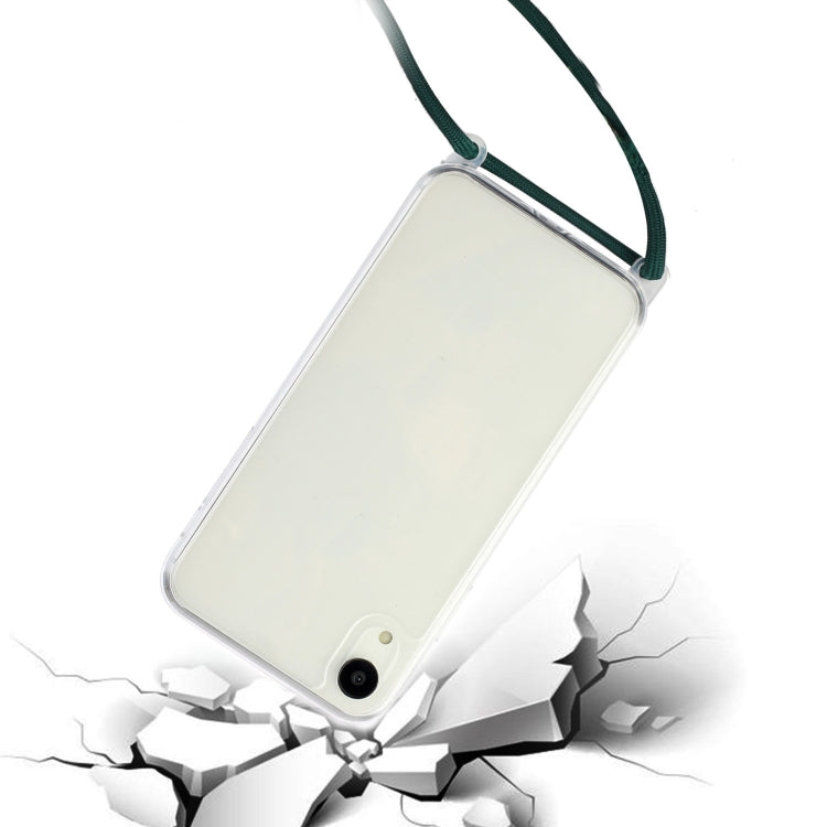 For iPhone XS Max Shockproof Ultra-thin TPU + Acrylic Protective Case with Lanyard