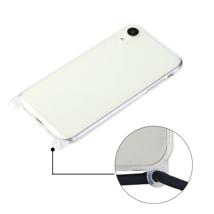 For iPhone XS Max Shockproof Ultra-thin TPU + Acrylic Protective Case with Lanyard