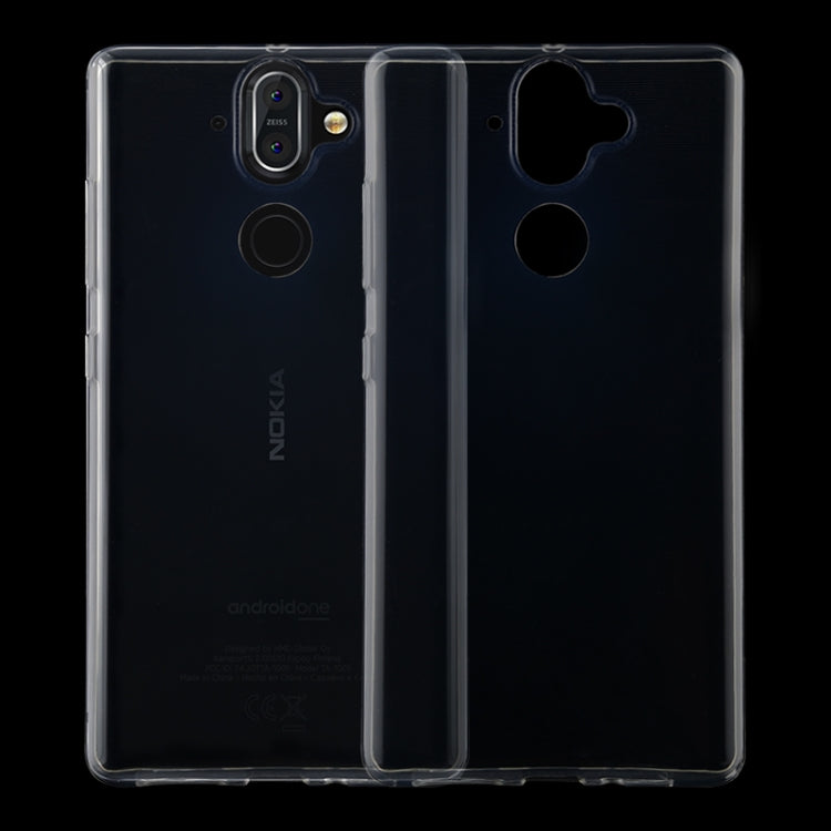 For Nokia 8 Sirocco 0.5mm Ultra-Thin Transparent TPU Protective Case