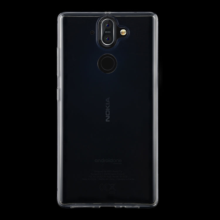 For Nokia 8 Sirocco 0.5mm Ultra-Thin Transparent TPU Protective Case