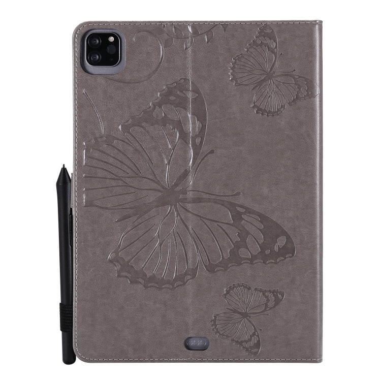 Pressed Printing Butterfly Pattern Horizontal Flip Leather Case with Holder & Card Slots & Wallet & Sleep / Wake-up Function For iPad Air 2022 / 2020 10.9 /iPad Pro 11 2020 / 2018