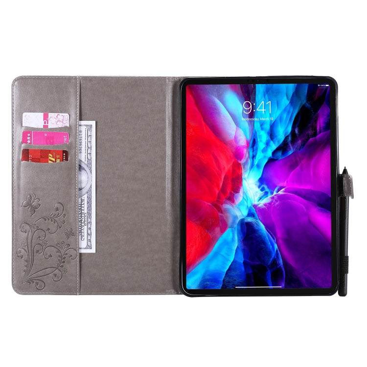 Pressed Printing Butterfly Pattern Horizontal Flip Leather Case with Holder & Card Slots & Wallet & Sleep / Wake-up Function For iPad Air 2022 / 2020 10.9 /iPad Pro 11 2020 / 2018