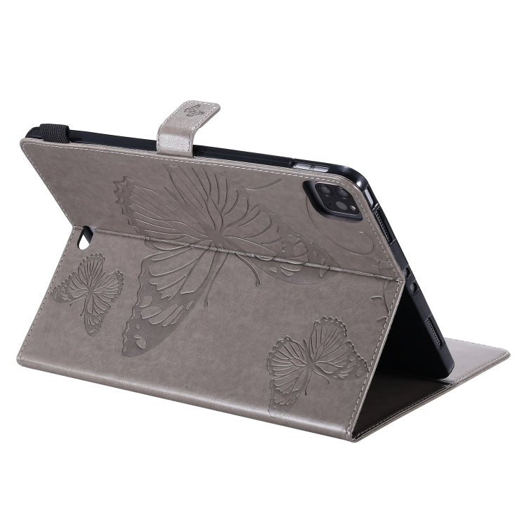 Pressed Printing Butterfly Pattern Horizontal Flip Leather Case with Holder & Card Slots & Wallet & Sleep / Wake-up Function For iPad Air 2022 / 2020 10.9 /iPad Pro 11 2020 / 2018