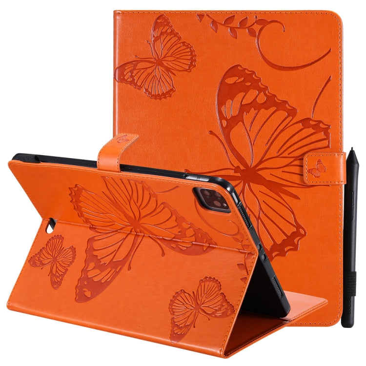 Pressed Printing Butterfly Pattern Horizontal Flip Leather Case with Holder & Card Slots & Wallet & Sleep / Wake-up Function For iPad Air 2022 / 2020 10.9 /iPad Pro 11 2020 / 2018