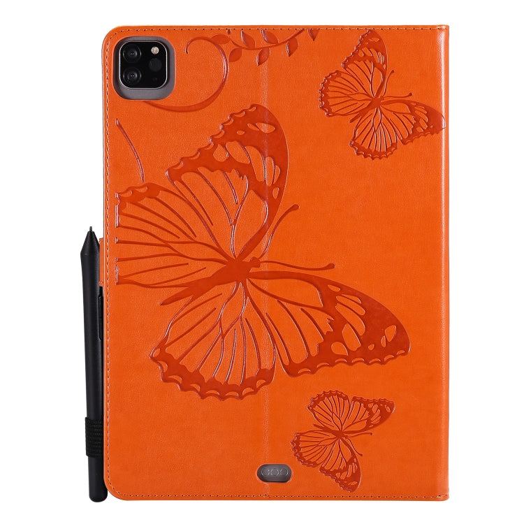 Pressed Printing Butterfly Pattern Horizontal Flip Leather Case with Holder & Card Slots & Wallet & Sleep / Wake-up Function For iPad Air 2022 / 2020 10.9 /iPad Pro 11 2020 / 2018