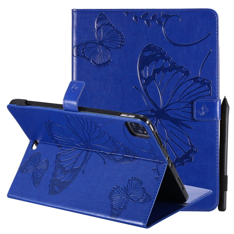 Pressed Printing Butterfly Pattern Horizontal Flip Leather Case with Holder & Card Slots & Wallet & Sleep / Wake-up Function For iPad Air 2022 / 2020 10.9 /iPad Pro 11 2020 / 2018
