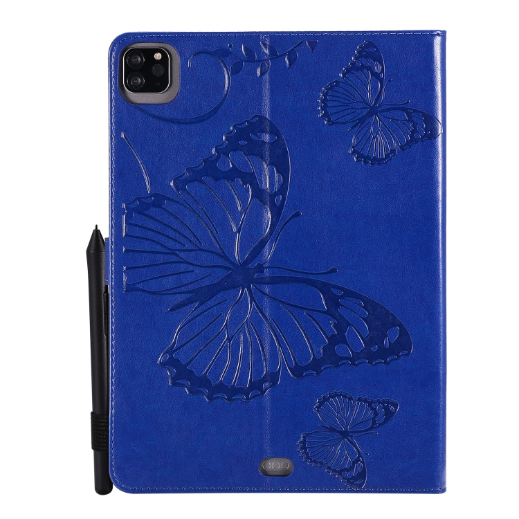 Pressed Printing Butterfly Pattern Horizontal Flip Leather Case with Holder & Card Slots & Wallet & Sleep / Wake-up Function For iPad Air 2022 / 2020 10.9 /iPad Pro 11 2020 / 2018