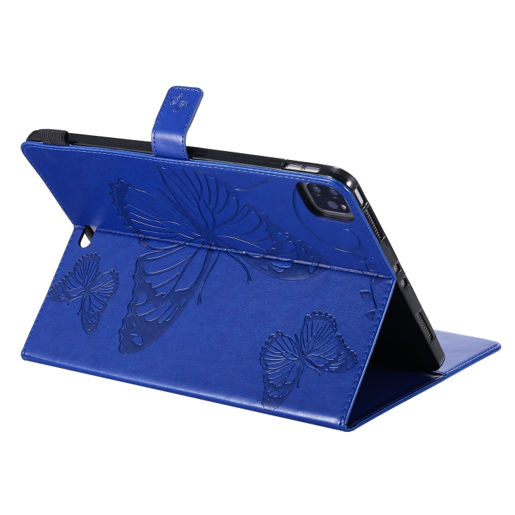 Pressed Printing Butterfly Pattern Horizontal Flip Leather Case with Holder & Card Slots & Wallet & Sleep / Wake-up Function For iPad Air 2022 / 2020 10.9 /iPad Pro 11 2020 / 2018