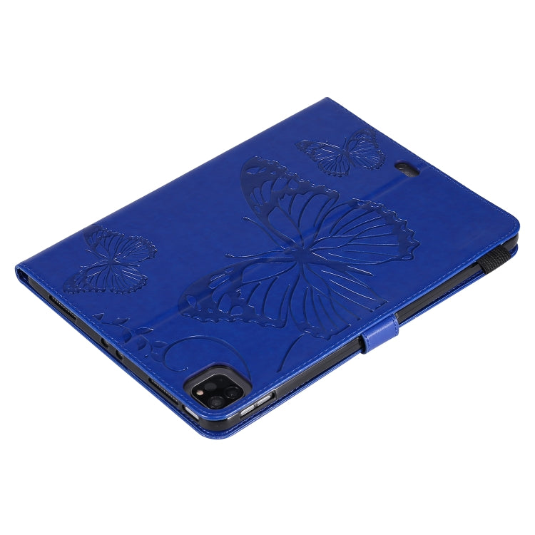 Pressed Printing Butterfly Pattern Horizontal Flip Leather Case with Holder & Card Slots & Wallet & Sleep / Wake-up Function For iPad Air 2022 / 2020 10.9 /iPad Pro 11 2020 / 2018