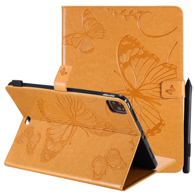 Pressed Printing Butterfly Pattern Horizontal Flip Leather Case with Holder & Card Slots & Wallet & Sleep / Wake-up Function For iPad Air 2022 / 2020 10.9 /iPad Pro 11 2020 / 2018