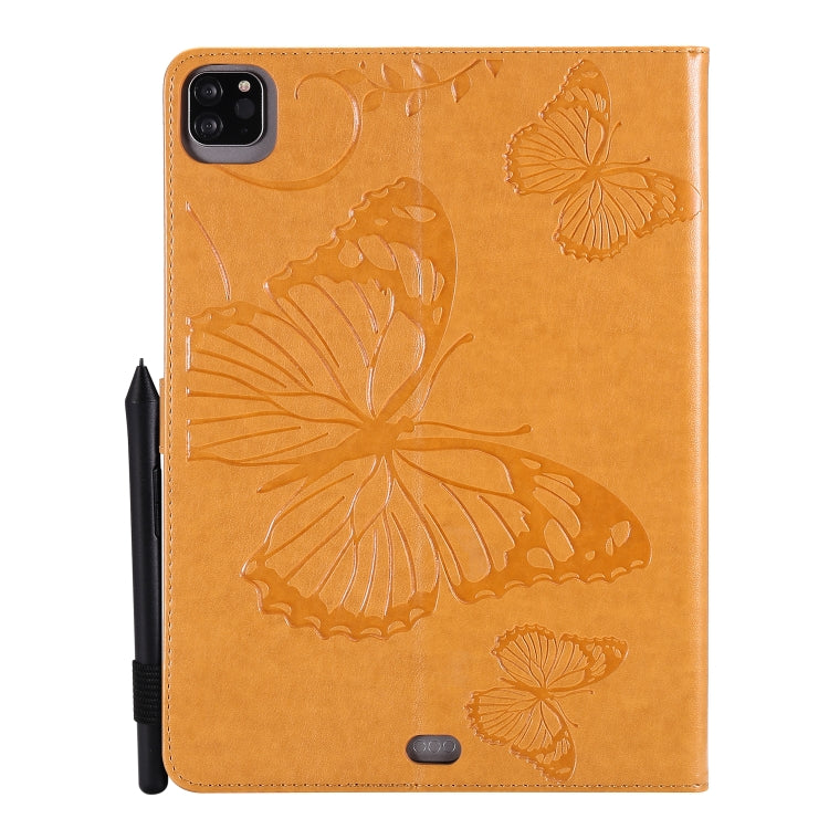 Pressed Printing Butterfly Pattern Horizontal Flip Leather Case with Holder & Card Slots & Wallet & Sleep / Wake-up Function For iPad Air 2022 / 2020 10.9 /iPad Pro 11 2020 / 2018