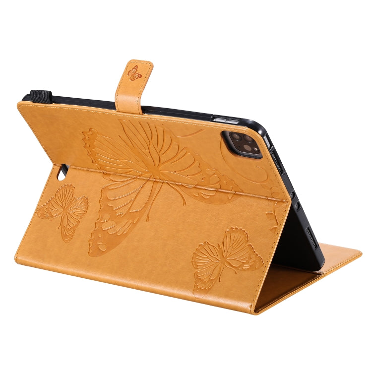 Pressed Printing Butterfly Pattern Horizontal Flip Leather Case with Holder & Card Slots & Wallet & Sleep / Wake-up Function For iPad Air 2022 / 2020 10.9 /iPad Pro 11 2020 / 2018