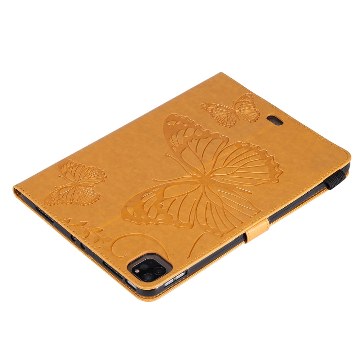Pressed Printing Butterfly Pattern Horizontal Flip Leather Case with Holder & Card Slots & Wallet & Sleep / Wake-up Function For iPad Air 2022 / 2020 10.9 /iPad Pro 11 2020 / 2018