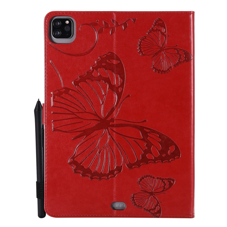 Pressed Printing Butterfly Pattern Horizontal Flip Leather Case with Holder & Card Slots & Wallet & Sleep / Wake-up Function For iPad Air 2022 / 2020 10.9 /iPad Pro 11 2020 / 2018