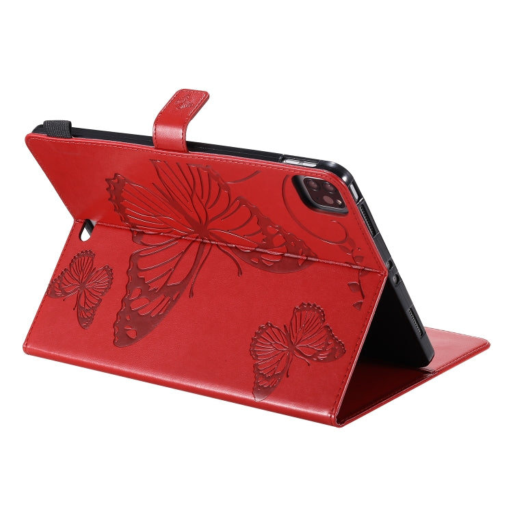 Pressed Printing Butterfly Pattern Horizontal Flip Leather Case with Holder & Card Slots & Wallet & Sleep / Wake-up Function For iPad Air 2022 / 2020 10.9 /iPad Pro 11 2020 / 2018