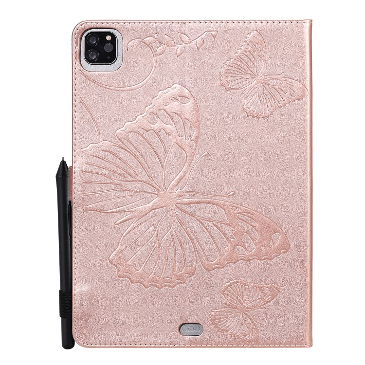 Pressed Printing Butterfly Pattern Horizontal Flip Leather Case with Holder & Card Slots & Wallet & Sleep / Wake-up Function For iPad Air 2022 / 2020 10.9 /iPad Pro 11 2020 / 2018
