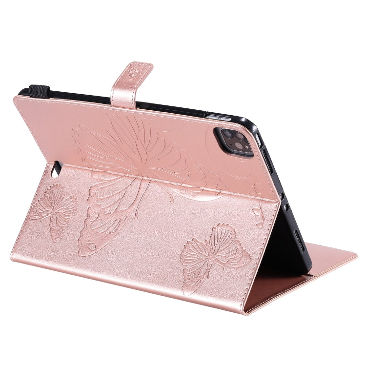 Pressed Printing Butterfly Pattern Horizontal Flip Leather Case with Holder & Card Slots & Wallet & Sleep / Wake-up Function For iPad Air 2022 / 2020 10.9 /iPad Pro 11 2020 / 2018