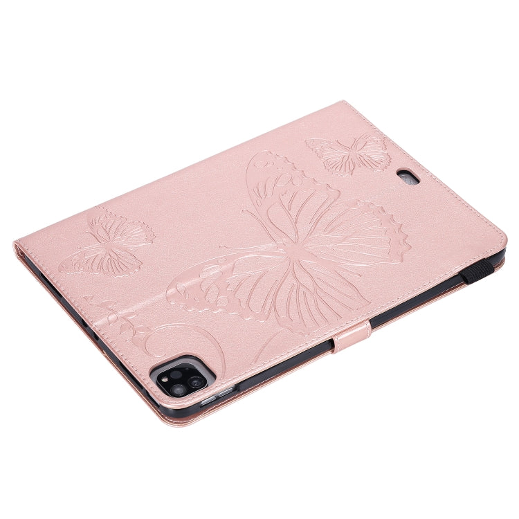 Pressed Printing Butterfly Pattern Horizontal Flip Leather Case with Holder & Card Slots & Wallet & Sleep / Wake-up Function For iPad Air 2022 / 2020 10.9 /iPad Pro 11 2020 / 2018