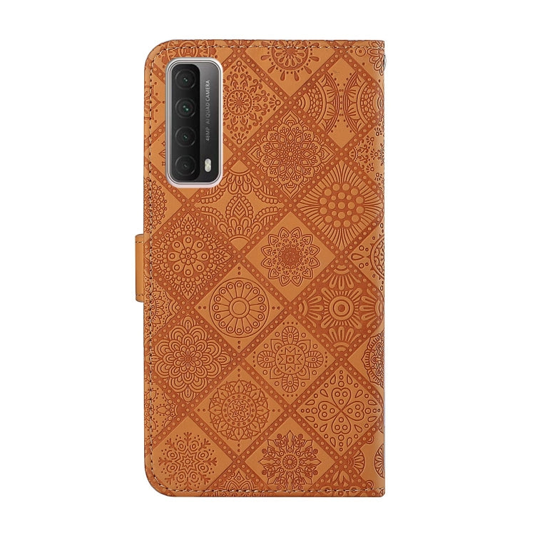 For Huawei P smart 2021 Ethnic Style Embossed Pattern Horizontal Flip Leather Case with Holder & Card Slots & Wallet & Lanyard